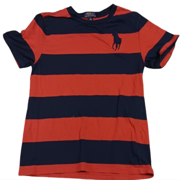 POLO RALPH LAUREN YOUTH SIZE LARGE CLASSIC RED AND BLUE T SHIRT. - Picture 1 of 3